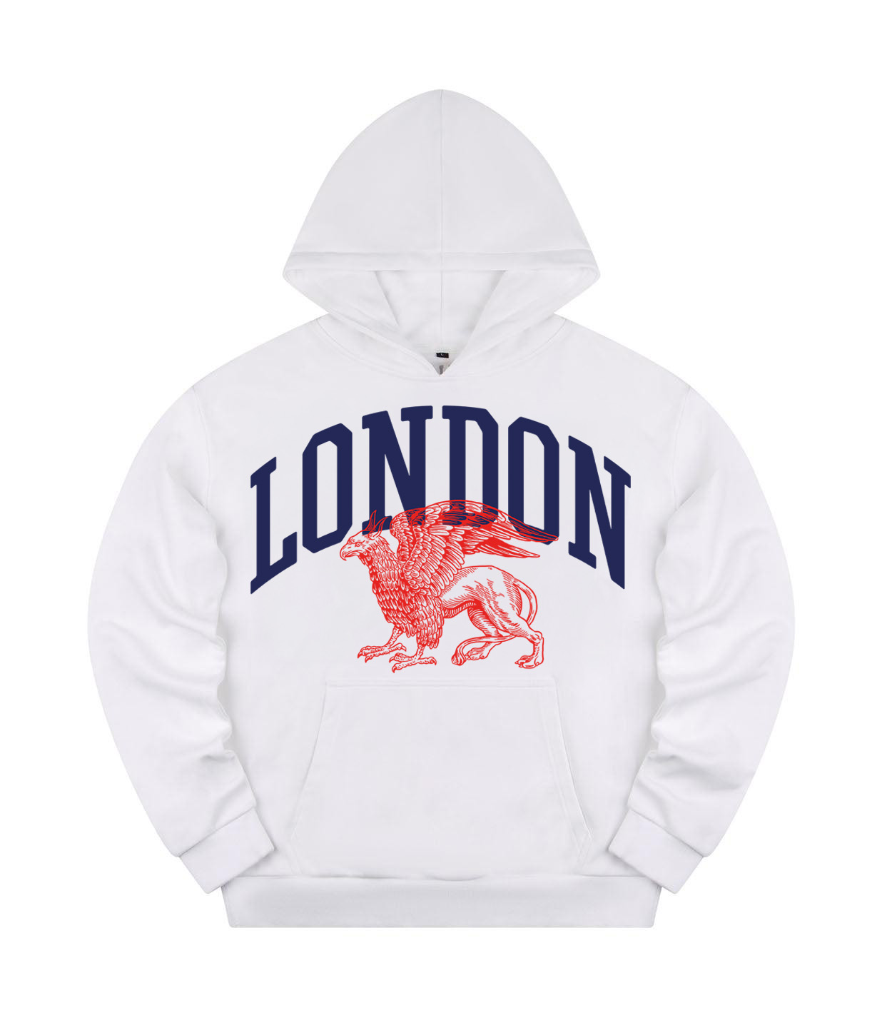 COLLEGE BASICS® - LONDON - Oversize Hoodie [white/blue]