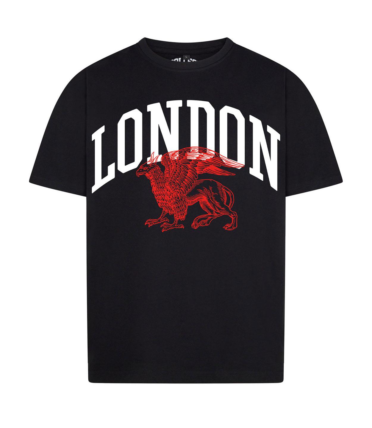 COLLEGE BASICS® - LONDON - Oversize T-Shirt [black/white] 