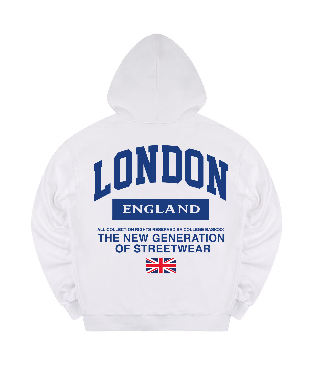 COLLEGE BASICS® - HERITAGE - Oversize Hoodie [white/blue]