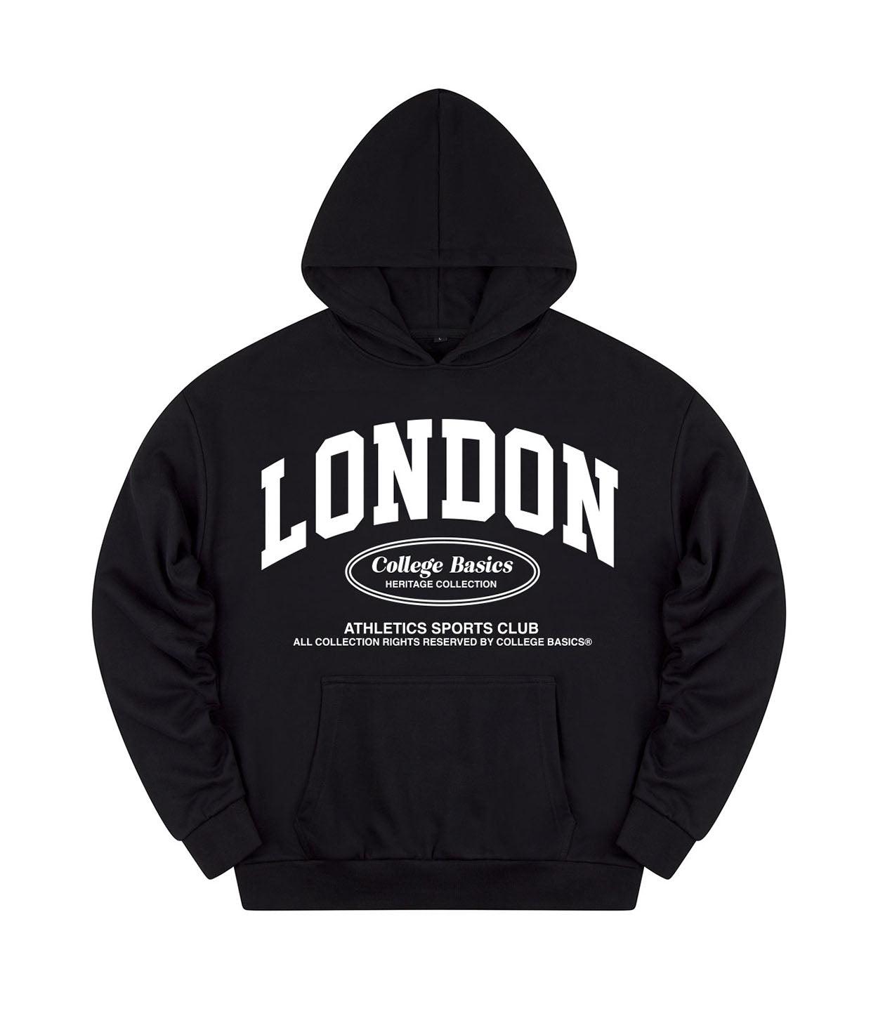 COLLEGE BASICS® - LNDN - Oversize Hoodie [black/white]