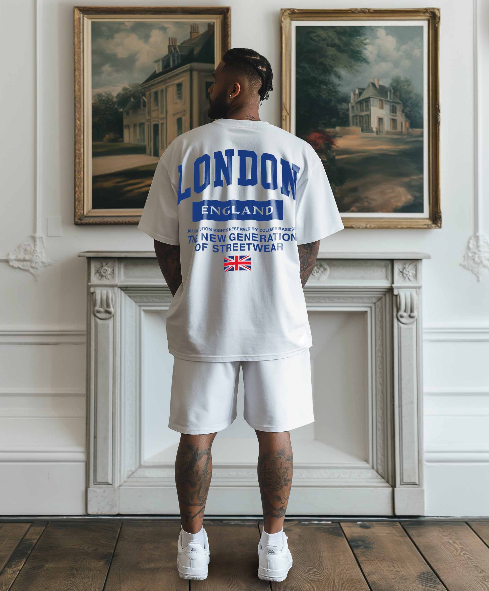 COLLEGE BASICS® - HERITAGE - Oversize T-Shirt [white/blue]