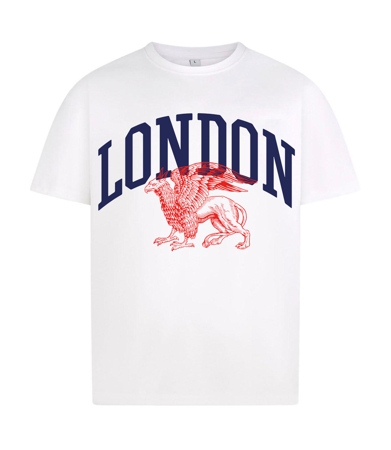 COLLEGE BASICS® - LONDON - Oversize T-Shirt [white/blue]