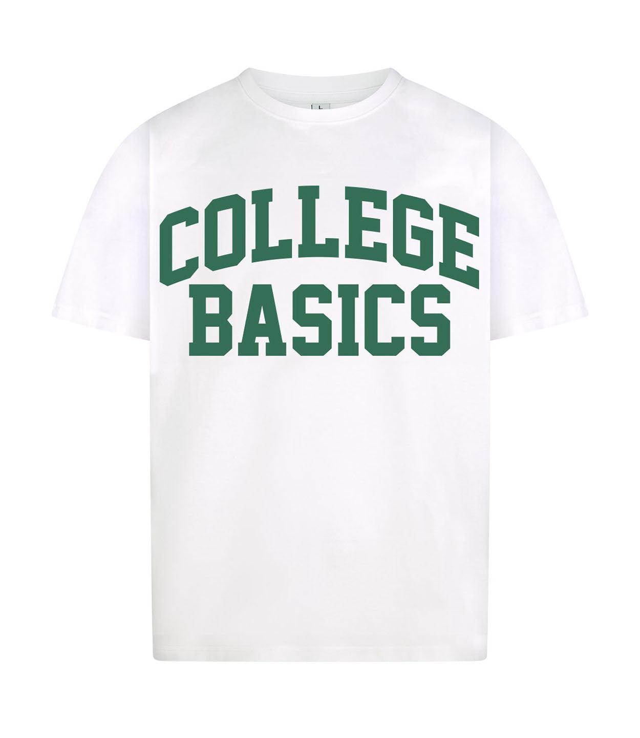 COLLEGE BASICS® - Basic - Oversize T-Shirt [white/green]