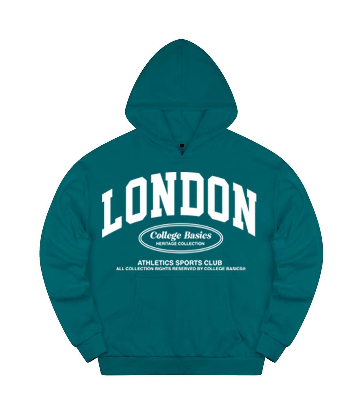 COLLEGE BASICS® - LNDN - Oversize Hoodie [green/white]