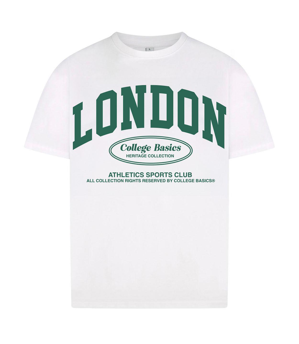 COLLEGE BASICS® - LNDN - Oversize T-Shirt [white/green]