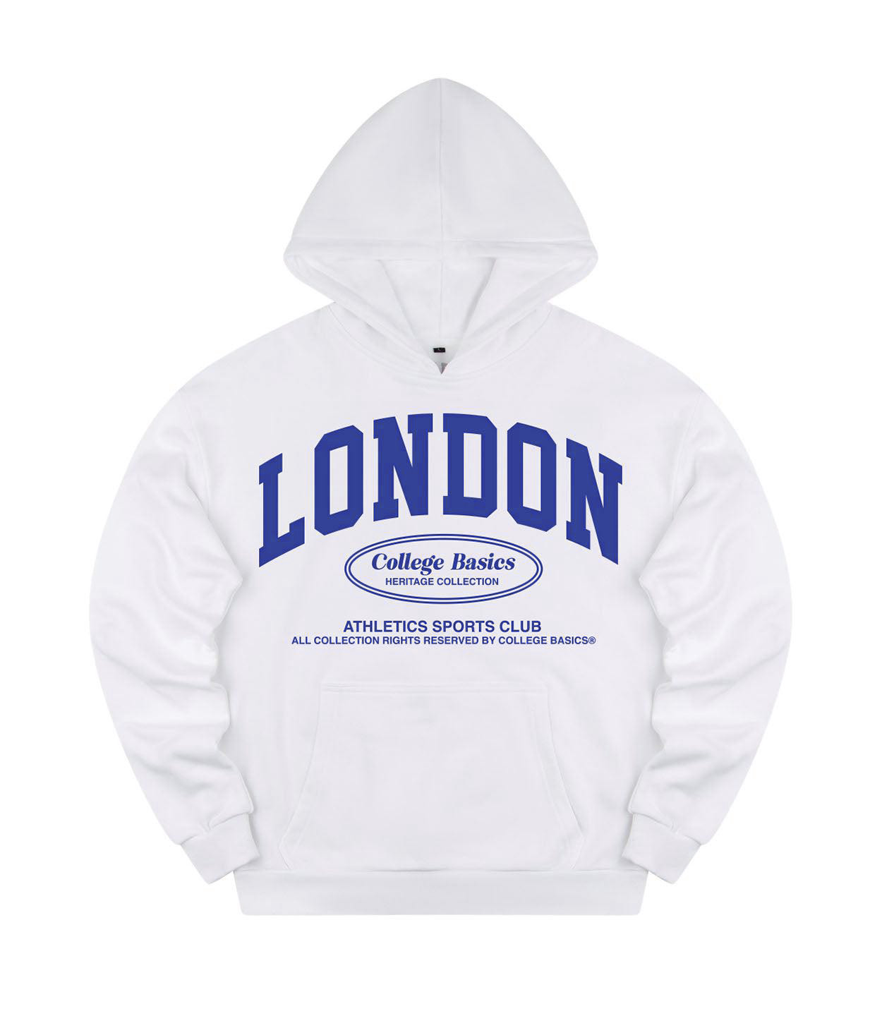 COLLEGE BASICS® - LNDN - Oversize Hoodie [white/blue]